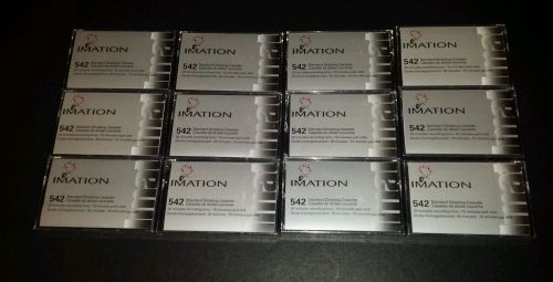 12 New Imation Standard Dictating Cassette 542 Factory Sealed, 30 Minute