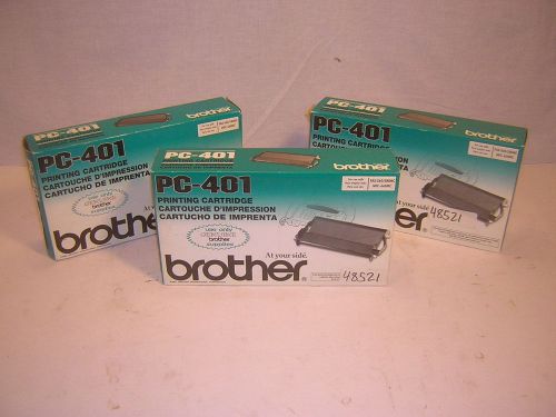 3 BROTHER PC-401 FAX FILM CARTRIDGES 560/565/580MC+660MC