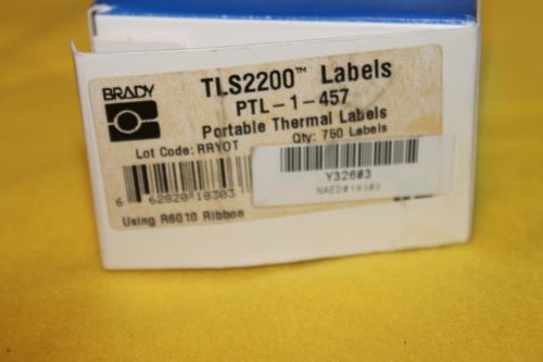 Brady ptl-1-457 white portable thermal labels tls2200 for sale