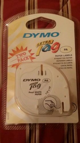 Dymo 2 Pack 10697 LetraTag Labelmaker White Paper Tape