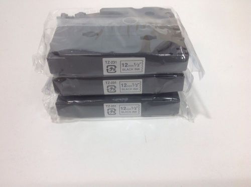 3/pk brother tz-231 label tape p-touch, tze231 tz231, tz231s, tz-231s for sale