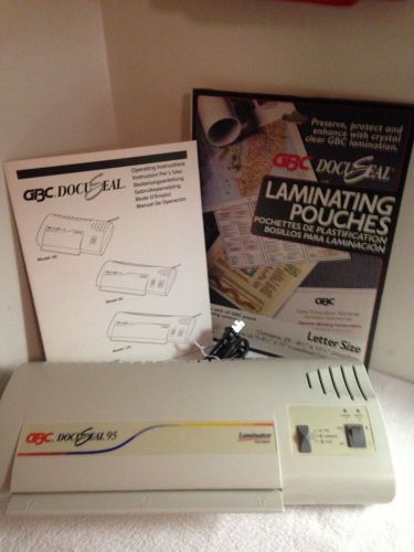 GBC Laminator Docuseal 95 with Pouches and Leadered Carrier