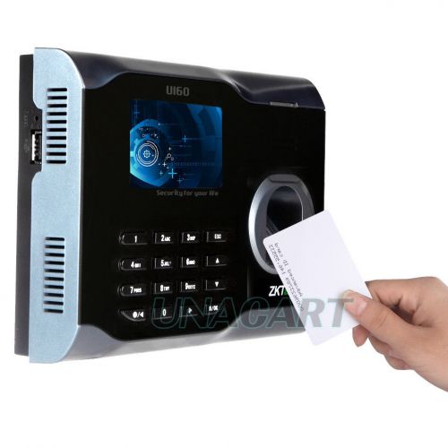 Biometric Fingerprint 125KHz FP &amp;ID Reader Time Attendance Clock WFIF TCP/IP USB