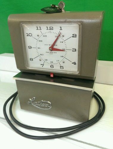 Latham 4006 Vintage Employee Time Clock Recorder Analog Heavy Lots of Keys