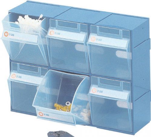 Parts Organiser Tidy Bins Small item sorter Storer Block of 6 Bins Tilt Free 306