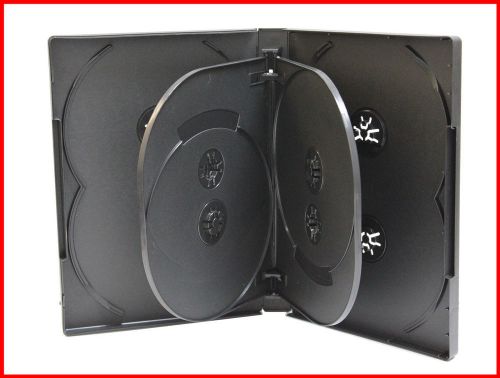 22mm 8 tray dvd movie game case black multi 6-8 disc overlap 20 pk canada n usa for sale