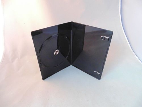 Premium slim black single dvd cases 7mm 100% new material 1 box  with 65 cases for sale