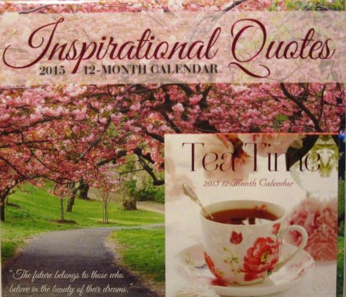 2015 12-Month Inspirational Quotes Calendar With Mini Tea Time Bonus Calendar.