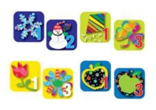 Creative Teaching Press Poppin&#039; Patterns Seasonal Calendar Days 12-Pack