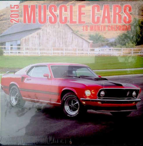 2015 16 Month MUSCLE CARS  12x12  Wall Calendar NEW/SEALED