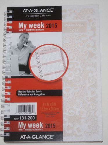 At-A-Glance MY WEEK Dayplanner Calendar Notes, Office Scheduling131-200 Ivory
