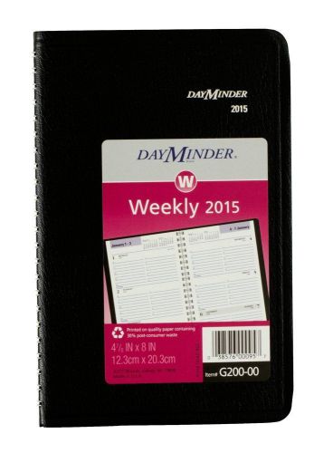 DayMinder Weekly Planner 2015, 4.88 x 8 Inch Page Size, Black (G200-00)