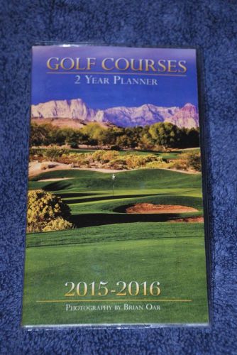 Golf Courses 2 Year 2015-2016 Pocket Planner Calendar Vinyl Cover Organizer