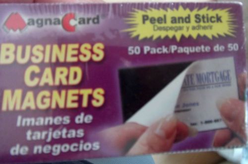 NEW 100 PACK PEEL STICK 3.5&#034; X 2&#034; BUSINESS CARD REFRIGERATOR MAGNETS PROMOTE