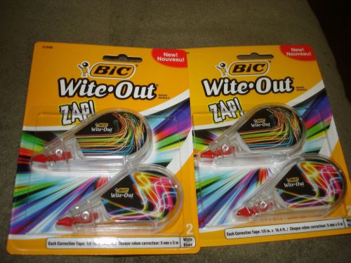 BIC WITE OUT ZAP NEW NOUVEAU  2 PACKAGES