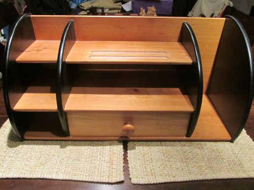 Pomerantz Maple and Painted Black Quality Solid Wood Desk Organizer Drawer