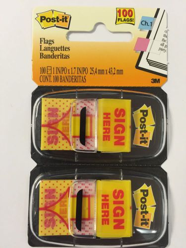 3M Post-it Flags SIGN HERE 100/Pack # 680-SH2..