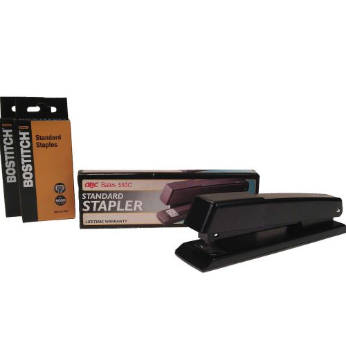 GBC Bates 550C Stapler (Includes 2 Boxes of Staples) - Multiples Available