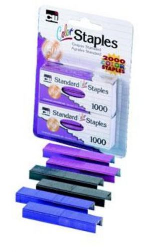 Charles Leonard Assorted Color Staples 1000 Staples Per Box 2 Count