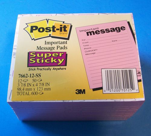 3M Post-It Telephone Message Super Sticky Pads - Office Desk Supplies