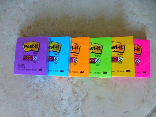 Post-It Notes 3M  Bright Colors 3&#034; x 3&#034; 90 sheet packs  FREE shipping