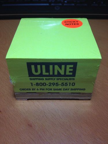 Sticky Notes like post its on a pallet 500 notes Sealed Cute ULINE Yellow