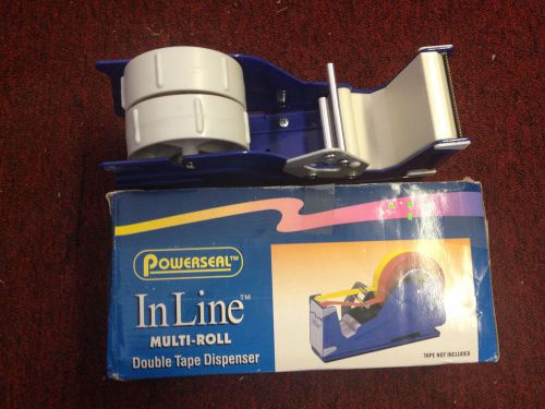 Tape dispenser--tabletop---holds (2) rolls 1 inch wide or (1) 2 inch roll--new !