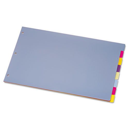 Tabloid-size poly index divider, 8-tab, assorted colors for sale