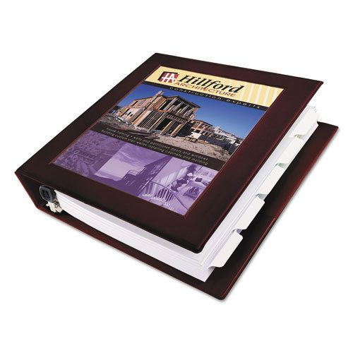 Framed view binder with one touch ezd rings, 1-1/2&#034; capacity, maroon for sale