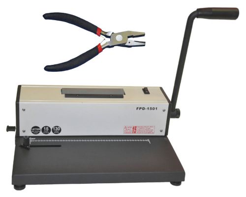 Metal based coil spiral binding machine,spiral coil binder,electric insert+plier for sale