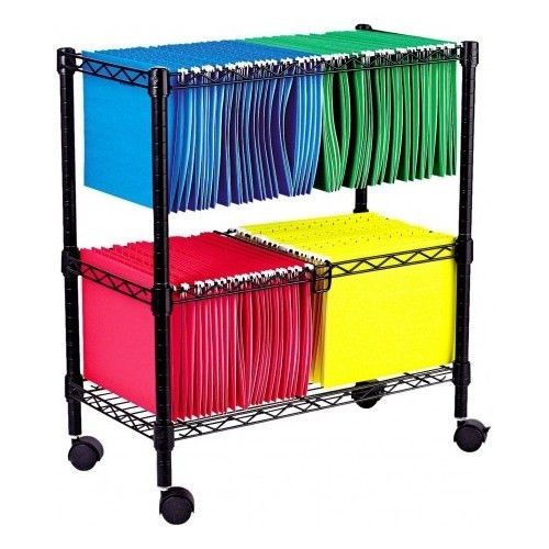 New Rolling File Cart Storage File Cabinet Office Delivery System Organizer Rack