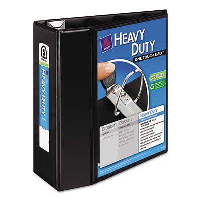 Heavy-Duty View Binder with One Touch EZD Rings, 5&#034; Capacity, Black