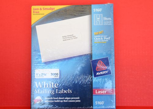 Avery Easy Peel White Mailing Labels for Laser Printers, 1 x 2.62 Inch.