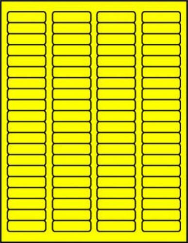 Ace Brand 8000 Laser Labels 1 3/4 x 1/2&#034;  Fluorescent Yellow 5167 Format 80/page