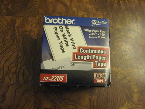 Brother P-Touch Continuous Length White Paper Tape – DK-2205