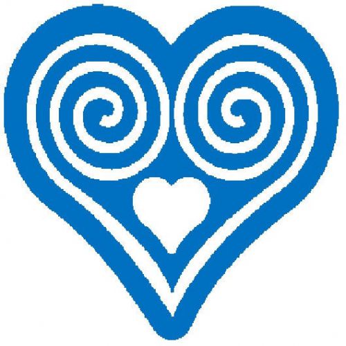 30 Custom Blue Spiral Heart Personalized Address Labels