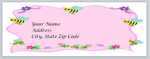 30 Bumblebee Personalized Return Address Labels Buy 3 get 1 free (bo83)
