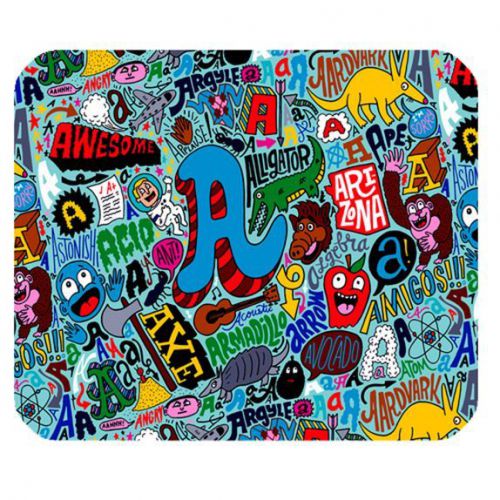 Hot Alphabet Style 2 Custom Mouse Pad with Rubber backed for Gaming
