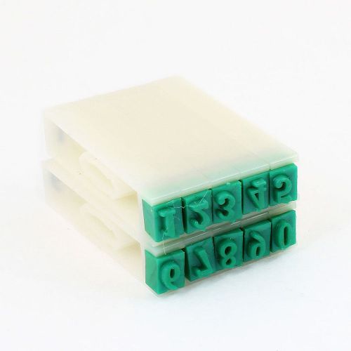 2015 off white green plastic rubber 0-9 digits detachable number stamp for sale