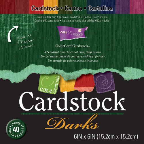 Darice Core-dinations Core Essentials Cardstock Pad 6-in x 6-in 40/Pkg Darks