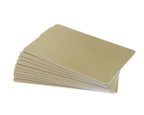Gold CR80 30 Mil PVC Cards for Monochrome ID Printing Great for Business Cards