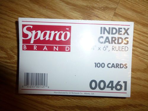 Sparco  4 x 6 Ruled Index Cards - New