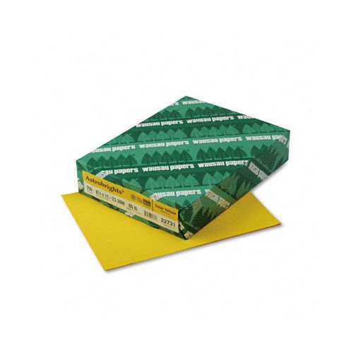 Wausau Papers Astrobrights Colored Card Stock, 65 Lbs., 8-1/2 X 11, 250 Sheets