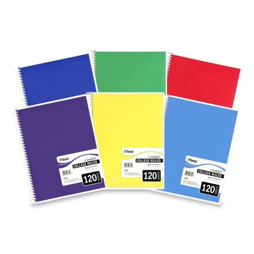Mead spiral notebook subject ruled college wide lot office school letter journal for sale