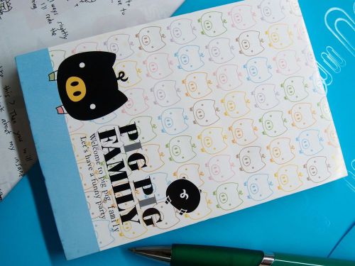 1PCS Pig Pig Family Memo Message Note Fax Paper Letter Writing Pad Stationery D5