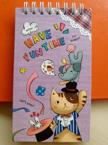 Animal Circus Ring Vertical Type Memo Notebook Diary Scratchpad Planner Booklet4