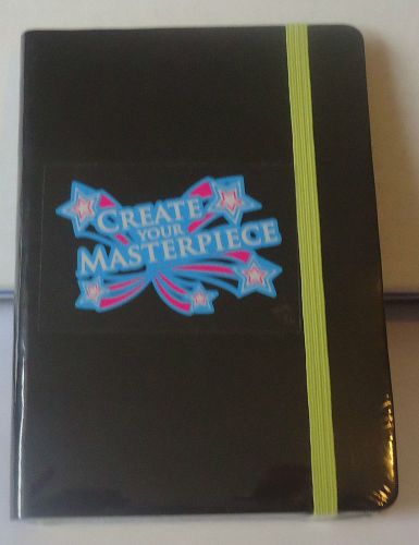 Black Create Your Masterpiece Ruled Journal 192 pages Elastic Closure # 501-617