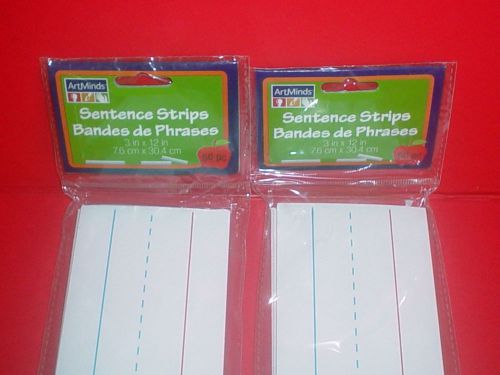 Art Minds -100-SENTENCE STRIPS- 3&#034; x 12&#034; -Teachers Aid- Manuscript Structure NEW