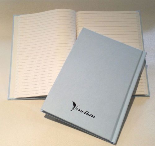 10 A5 Feint Ruled Note Books. Carbon Nuetral Heritage Sky Blue Vintage Cover.