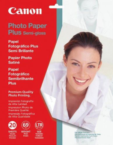 Canon Photo Paper Plus Semi-Gloss, 8.5 x 11 Inches, 20 Sheets (1686B020)